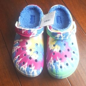 Crocs Tie Dye  Fleece lined Clogs